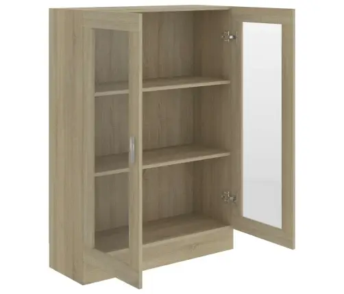 Vitrīna, Ozolkoka Krāsā, 82,5X30,5X115 Cm, Inženierijas Koks Vidaxl