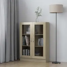 Vitrīna, Ozolkoka Krāsā, 82,5X30,5X115 Cm, Inženierijas Koks Vidaxl