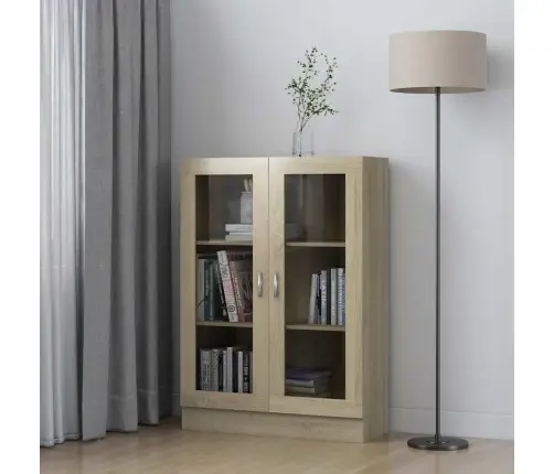 Vitrīna, Ozolkoka Krāsā, 82,5X30,5X115 Cm, Inženierijas Koks Vidaxl