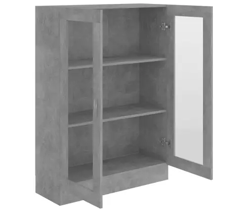 Vitrininė Spintelė, Betono, 82,5X30,5X115cm Apdirbta Mediena Vitrininė Spintelė, Betono, 82,5X30,5X115cm Apdirbta Mediena