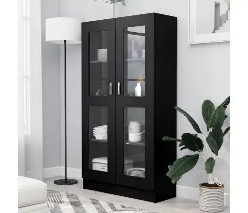 Raamaturiiul Must 82,5X30,5X150 Cm Tehispuit