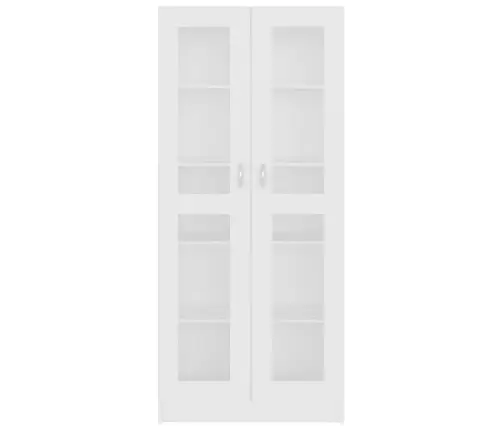 Vitrininė Spintelė, Balta, 82,5X30,5X185cm Apdirbta Mediena