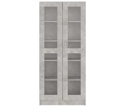 Vitrīna, Betona Pelēka, 82,5X30,5X185,5 Cm, Inženierijas Koks Vidaxl
