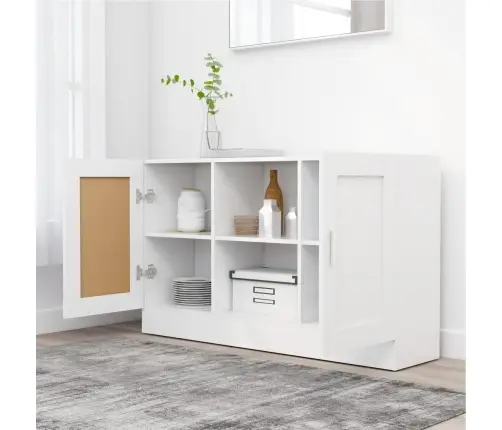 Kumode, Balta, 120X30,5X70 Cm, Inženierijas Koks Vidaxl