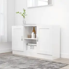 Kumode, Balta, 120X30,5X70 Cm, Inženierijas Koks Vidaxl