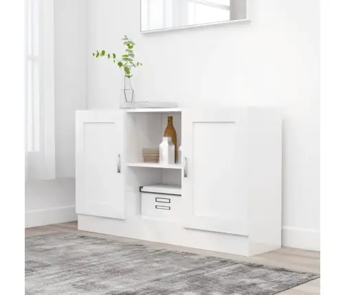 Kumode, Balta, 120X30,5X70 Cm, Inženierijas Koks Vidaxl