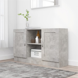 Kumode, Betona Pelēka, 120X30,5X70 Cm, Inženierijas Koks Vidaxl