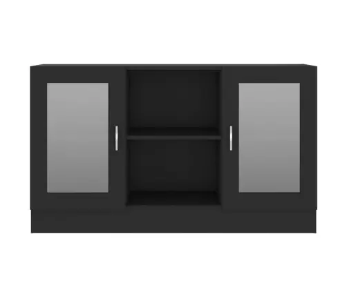 Vitrininė Spintelė, Juoda, 120X30,5X70cm Apdirbta Mediena
