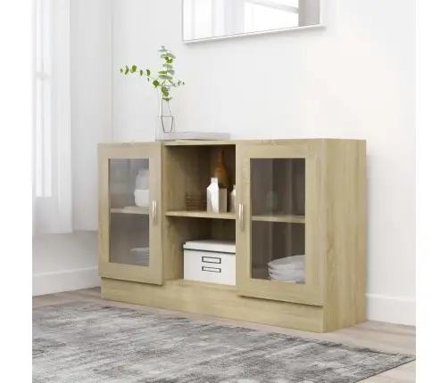Vitriinkapp Sonoma Tamm 120 X 30,5 X 70 Cm Tehispuit