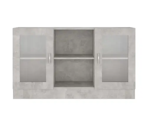 Vitrīna, Betona Pelēka, 120X30,5X70 Cm, Inženierijas Koks Vidaxl