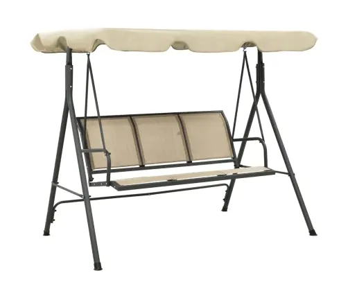 Sodo Sūpynės Su Stogeliu, Antracito Ir Smėlio Spalvos