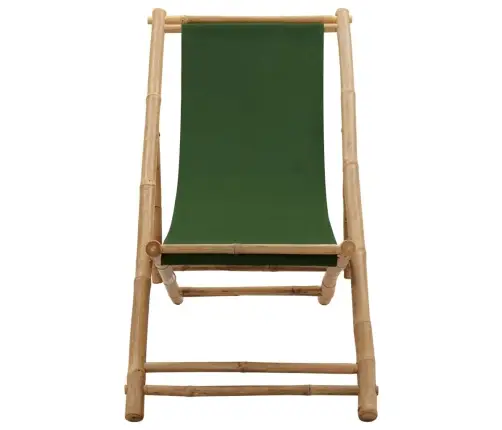 Bambusest Ja Kangast Lamamistool, Roheline