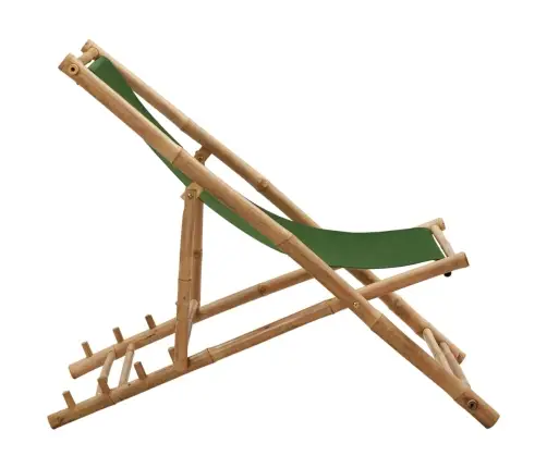Bambusest Ja Kangast Lamamistool, Roheline