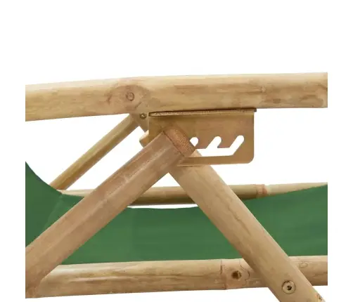 Atpūtas Krēsls, Atgāžams, Zaļš Audums, Bambuss Vidaxl Atpūtas Krēsls, Atgāžams, Zaļš Audums, Bambuss Vidaxl