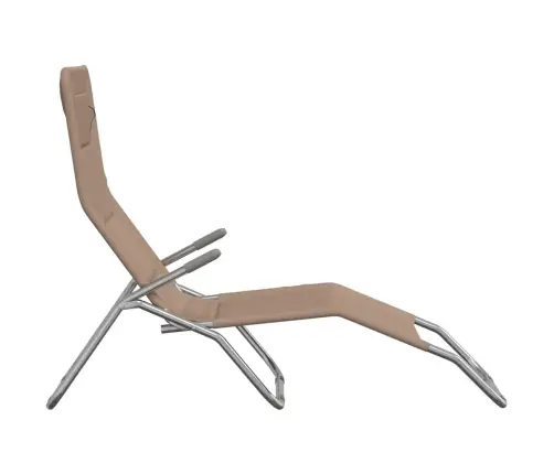 Kokkupandavad Päevitustoolid 2 Tk, Pruunikashall