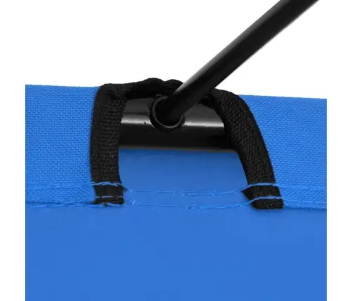 Kempinga Gulta, 180X60X19 Cm, Zils Oksforda Audums, Tērauds Vidaxl