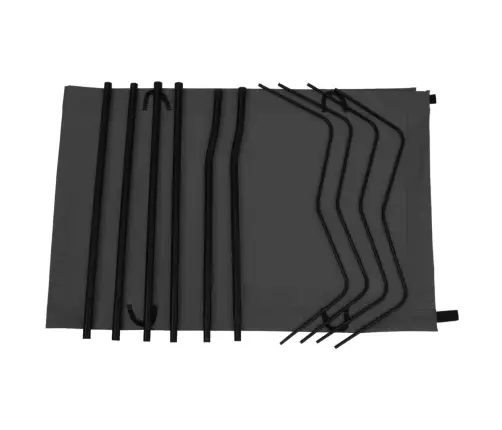 Matkavoodid, 2 Tk, 180X60X19 cm Oxford-Kangas Ja Teras, Must