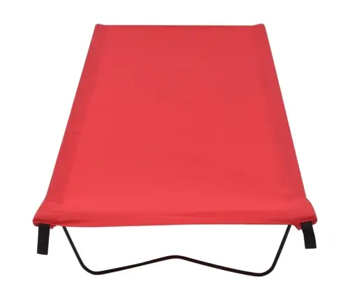 Kempinga Gultas, 2 Gab., 180X60X19 Cm, Sarkans Oksforda Audums Vidaxl