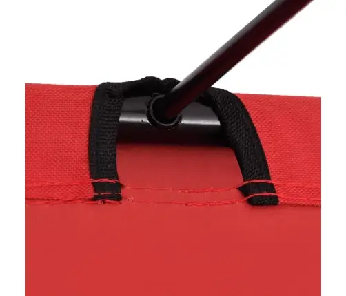 Kempinga Gultas, 2 Gab., 180X60X19 Cm, Sarkans Oksforda Audums Vidaxl