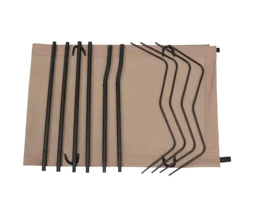 Kempinga Gultas, 2 Gb., 180X60X19Cm, Pelēkbrūns Audums, Tērauds Vidaxl