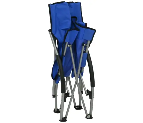 Salokāmi Pludmales Krēsli, 2 Gab., Zils Audums Vidaxl