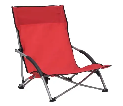 Sulankstomos Paplūdimio Kėdės, 2Vnt., Raudonos Spalvos, Audinys