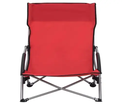 Sulankstomos Paplūdimio Kėdės, 2Vnt., Raudonos Spalvos, Audinys