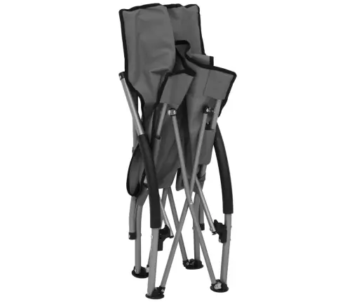 Salokāmi Pludmales Krēsli, 2 Gab., Pelēks Audums Vidaxl