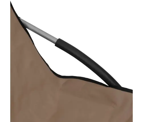 Salokāmi Pludmales Krēsli, 2 Gab., Pelēkbrūns Audums Vidaxl