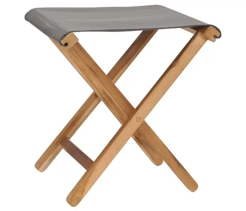 Kokkupandavad Toolid, 2 Tk, Tiikpuu Ja Kangas, Tumehall