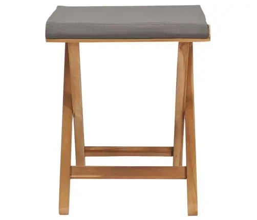 Kokkupandavad Toolid, 2 Tk, Tiikpuu Ja Kangas, Tumehall