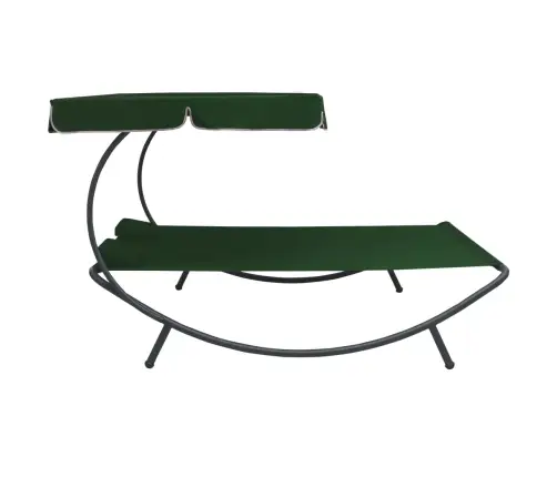 Āra Atpūtas Gulta Ar Jumtu Un Spilveniem, Zaļa Vidaxl