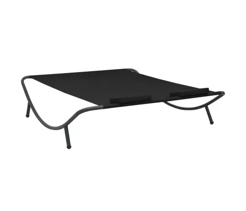 Āra Atpūtas Gulta, Melns Audums Vidaxl