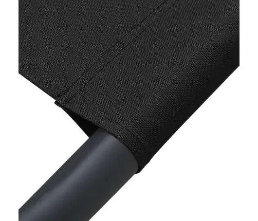 Āra Atpūtas Gulta, Melns Audums Vidaxl