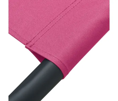 Āra Atpūtas Gulta Ar Jumtu Un Spilveniem, Rozā Vidaxl