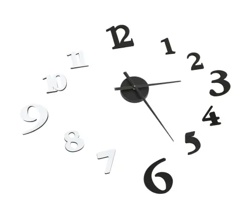 3D Sienas Pulkstenis Moderns Dizains Melns Balts 100 Cm Xxl Vidaxl