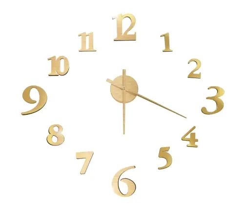 Sieninis Laikrodis, Auksinis, 100cm Modernus, 3D, Xxl