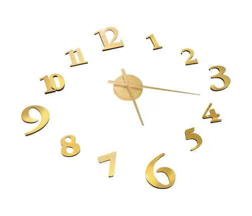 Sieninis Laikrodis, Auksinis, 100cm Modernus, 3D, Xxl