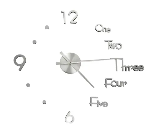 3D Seinakell, Modernne Disain, Hõbedane, 100 Cm Xxl