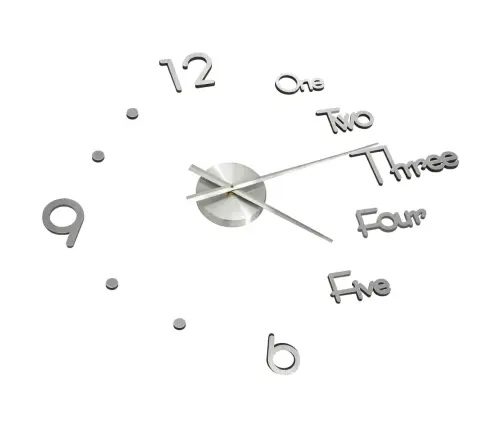 3D Seinakell, Modernne Disain, Hõbedane, 100 Cm Xxl