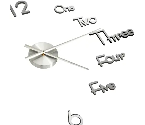 3D Seinakell, Modernne Disain, Hõbedane, 100 Cm Xxl