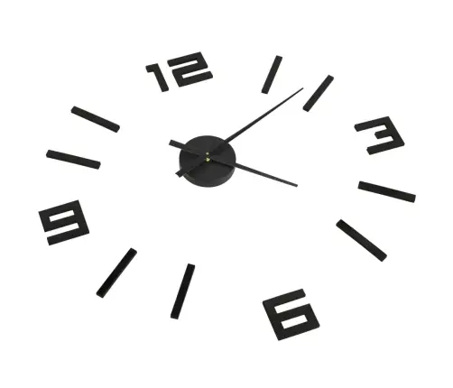 3D Sienas Pulkstenis, Moderns Dizains, Melns, 100 Cm, Xxl Vidaxl