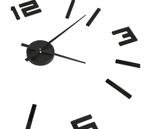 3D Sienas Pulkstenis, Moderns Dizains, Melns, 100 Cm, Xxl Vidaxl