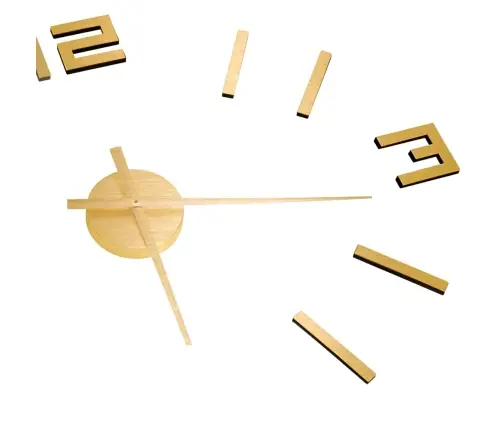 3D Seinakell, Modernne Disain, Kuldne, 100 Cm Xxl