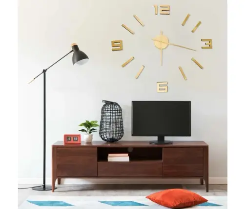 3D Seinakell, Modernne Disain, Kuldne, 100 Cm Xxl