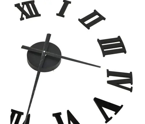 3D Sienas Pulkstenis, Moderns Dizains, Melns, 100 Cm, Xxl Vidaxl