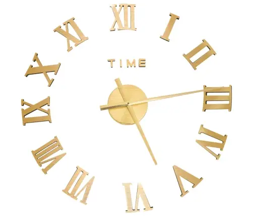 3D Sienas Pulkstenis, Moderns Dizains, Zelta Krāsa, 100 Cm, Xxl Vidaxl