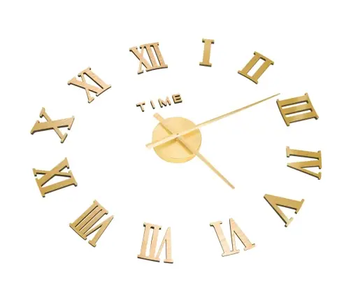 3D Sienas Pulkstenis, Moderns Dizains, Zelta Krāsa, 100 Cm, Xxl Vidaxl