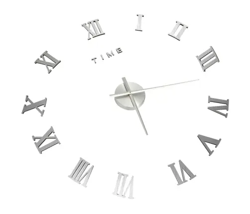 3D Sienas Pulkstenis, Moderns Dizains, Sudrabains, 100 Cm, Xxl Vidaxl