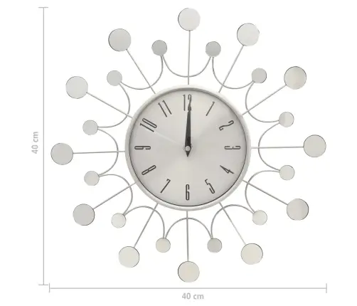 Seinakell, Hõbedane, 40 cm Metall